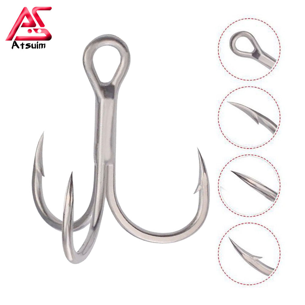 Fishing Hook Assortment - AS 100szt Treble Hooks 4X Strong