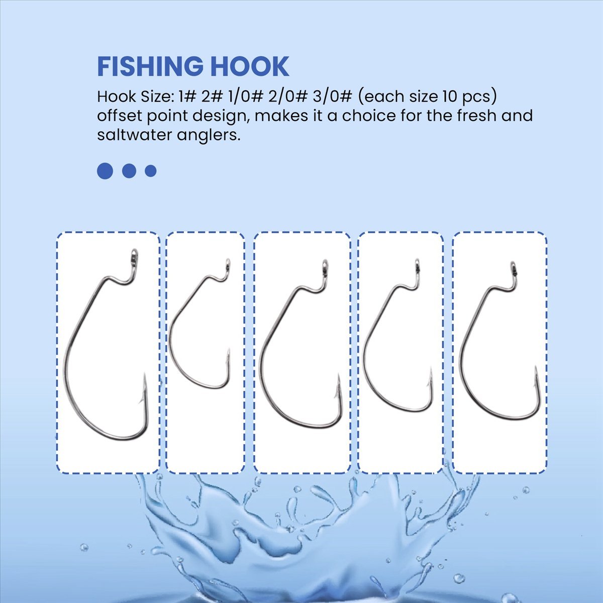 Fishing Hook Box - AD45 51 szt. Haczyków Wędkarskich z