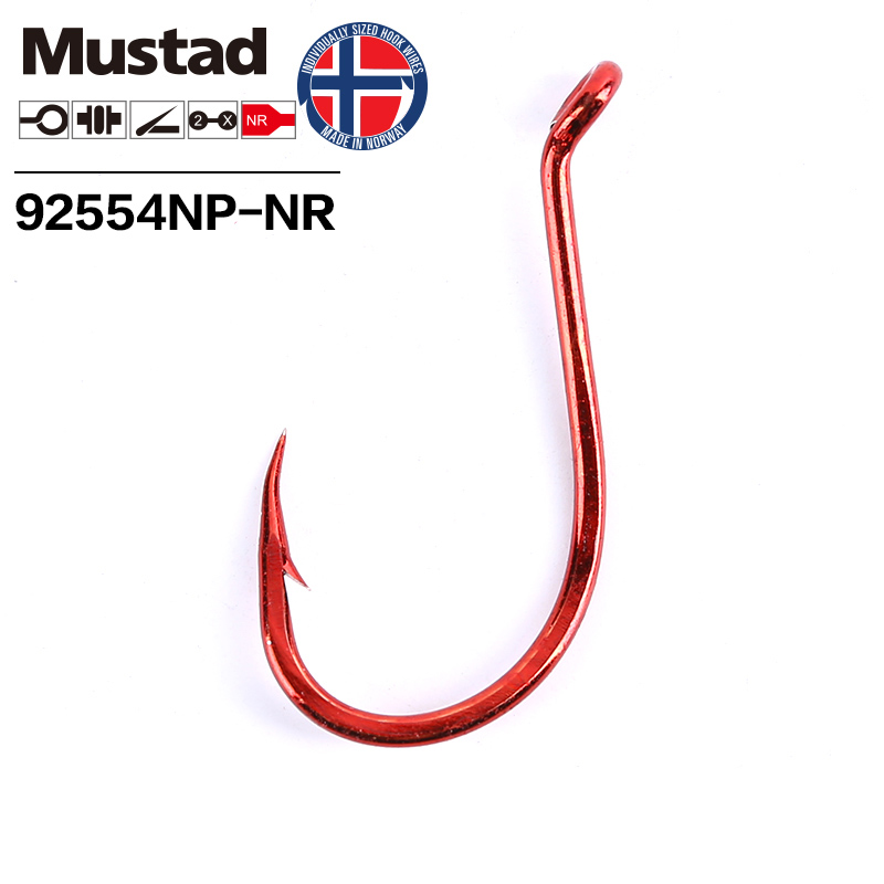 Fishing Hook Barbless - Mustad Big Red 2X SUICIDE Ultrapoint